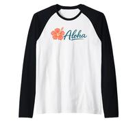 Aloha Hawaii Hibiscus Fleur Hawaï Paradis Tropical hawaïen Manche Raglan