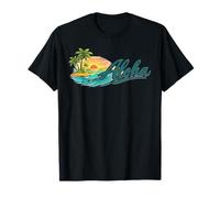 Aloha Hawaii Tropical Sunset Palm Ocean Surf Vibes T-Shirt