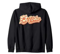 Aloha Hibiscus Hawaii, Surf rétro des années 70, Ambiance Tropicale et insulaire Sweat à Capuche