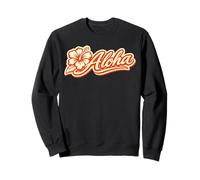 Aloha Hibiscus Hawaii, Surf rétro des années 70, Ambiance Tropicale et insulaire Sweatshirt