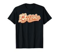 Aloha Hibiscus Hawaii, Surf rétro des années 70, Ambiance Tropicale et insulaire T-Shirt