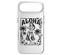 Aloha Hula Dancer Hibiscus Palmiers Ukulélé Rétro Girl Art Coque pour iPhone Air