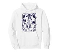 Aloha Hula Dancer Hibiscus Palmiers Ukulélé Rétro Girl Art Sweat à Capuche