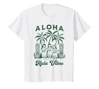 Aloha Hula Vibes Chemise rétro Vintage Aloha Tiki Hula Dancers T-Shirt, Enfant, Blanc, 12 Ans