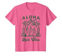 Aloha Hula Vibes Chemise rétro Vintage Aloha Tiki Hula Dancers T-Shirt, Enfant, Rose Chiné, 4 Ans