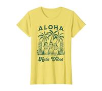 Aloha Hula Vibes Chemise rétro Vintage Aloha Tiki Hula Dancers T-Shirt, Femme, Citron, 3XL