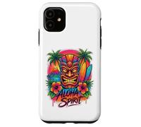 Aloha Spirit Tiki Art | Tropical Island Hawaï Surf Beach Coque pour iPhone 11