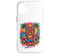 Aloha Spirit Tiki Art | Tropical Island Hawaï Surf Beach Coque pour iPhone 16 Plus