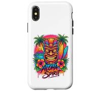 Aloha Spirit Tiki Art | Tropical Island Hawaï Surf Beach Coque pour iPhone X/XS