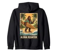 Aloha Squatch Surf Bigfoot Amusant Hawaïen Vacances Plage Sweat à Capuche