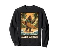 Aloha Squatch Surf Bigfoot Amusant Hawaïen Vacances Plage Sweatshirt