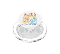 Aloha State of Mind, Hibiscus Tropical hawaïen, Vagues de Soleil PopSockets PopGrip pour MagSafe