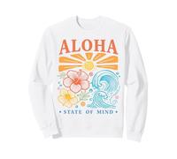 Aloha State of Mind, Hibiscus Tropical hawaïen, Vagues de Soleil Sweatshirt