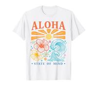 Aloha State of Mind, Hibiscus Tropical hawaïen, Vagues de Soleil T-Shirt