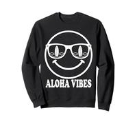 Aloha Surf Happy Face Lunettes de Soleil Motif Vacances Plage Sweatshirt
