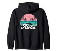 Aloha Surfer Girl Hawaii Vintage Hawaiian Surf Surf Cute Sweat à Capuche