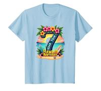 Aloha to Seven Years : Cadeau d'anniversaire hawaïen T-Shirt, Enfant, Bleu Céleste, 12 Ans