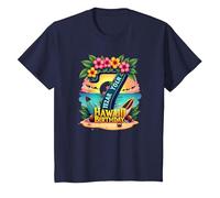 Aloha to Seven Years : Cadeau d'anniversaire hawaïen T-Shirt, Enfant, Bleu Marine, 10 Ans