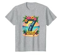 Aloha to Seven Years : Cadeau d'anniversaire hawaïen T-Shirt, Enfant, Gris Chiné, 4 Ans