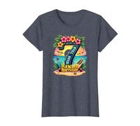 Aloha to Seven Years : Cadeau d'anniversaire hawaïen T-Shirt, Femme, Bleu Chiné, XL