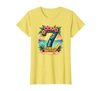 Aloha to Seven Years : Cadeau d'anniversaire hawaïen T-Shirt, Femme, Citron, S