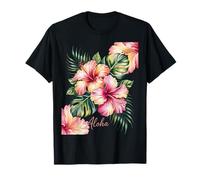Aloha Tropical Hibiscus Flowers Vibrant Summer Paradise T-Shirt
