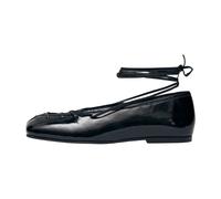 Alohas - Bumi Onix Leather Ballerina - Femme - Chaussures - Noir - Taille: 41 EU