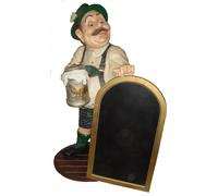 Alois ,aubergiste bavarois avec tablette 90cm de haut Figurine de décoration/publicitaire - polyrésine - à échelle réduite - pour l'extérieur