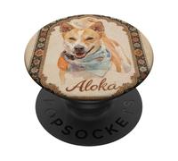 Aloka The Walk for Peace Dog Spreading Hope Indian Art PopSockets PopGrip Adhésif