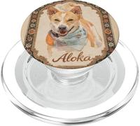Aloka The Walk for Peace Dog Spreading Hope Indian Art PopSockets PopGrip pour MagSafe