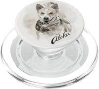 Aloka The Walk for Peace Dog Spreading Hope Indian Ink Art PopSockets PopGrip pour MagSafe
