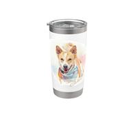 Aloka - The Walk for Peace Dog Spreading Hope Watercolor Gobelet isotherme en acier inoxydable double paroi