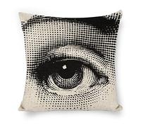 Aloked Lina Cavalieri Housse de coussin décorative carrée en lin artificiel, motif œil personnalisé, comprend uniquement une taie d'oreiller, 45 x 45 cm, style 2