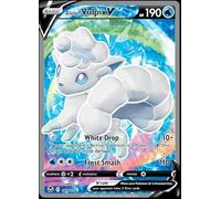 Alolan Vulpix V 173/195 - Tempête argentée - Art complet - Carte Pokemon ultra rare - Holo Foil