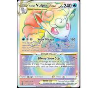 Alolan Vulpix Vstar 197/195 Tempête Argent Arc-en-ciel Pokemon Secret Rare