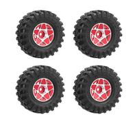 Alomejor 1,0 RC RCALER Roues 1/24 Échelle RC Rims Alliage Alliage LÉGER Dury DURABIE avec PEURES DE RÉSÉLAGE SOf (Rouge)