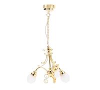 Alomejor 1:12 Chandelier de Maison de Poupée, Plafonnier à LED Miniature avec Un Interrupteur Fonctionnel pour Un Décor de Salle à Manger de Salon réaliste.