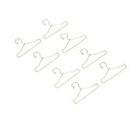 Alomejor 1:12 Scale Dolls Clothers Prends Mini Gold Clothes Pensers Ensemble de 8 pour la Maison de Poupée Miniature avec Une Finition en Or élégante Construction de Fer Durable
