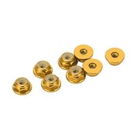 Alomejor 1/24 M2 Écrou de Verrouillage en Nylon à Bride Écrou de Verrouillage Auto (Gold)