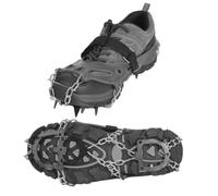 Alomejor 1 Paire de Crampons universelles 14 Dents antidérapantes Patin à Chaussures à Crampons Crampons pour la pêche à Pied randonnée Alpinisme etc.(Gris)