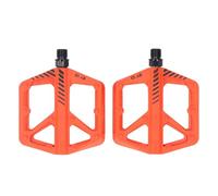 Alomejor 1 Paire de Pédales de Vélo, Pédales de Vélo à Plate-Forme Plate Antidérapante en Fibre de Nylon avec Roulement Lisse pour Le de Montagne et de Route (Orange)