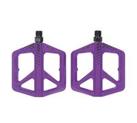 Alomejor 1 Paire de Pédales de Vélo, Pédales de Vélo à Plate-Forme Plate Antidérapante en Fibre de Nylon avec Roulement Lisse pour Le de Montagne et de Route (Purple)