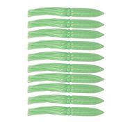 Alomejor 10 Pcs Leurre de Calmar Leurre de Pêche de Calmar en Silicone 30 Cm Jupe Lumineuse Appât avec Crochet Doux Réaliste Grands Yeux Jupe Épaisse pour Les Pêcheurs de Nuit en Eau Profonde (Green)