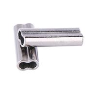 Alomejor 100pcs 6 Tailles Pêche Crimp Cuivre Tube Connecteur Double Baril Crimp Ligne de Pêche Manches Fil Leader (1,4 mm * 10 mm)