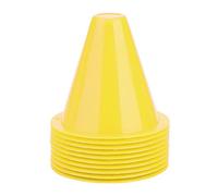 Alomejor 10Pcs Cônes de Circulation Cônes Plots en Plastique Cônes de Marqueurs Aide Entraînement d'Agilité Vitesse pour la Formation de Patinage Sports(Jaune)