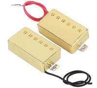 Alomejor 2 Micros Humbucker, Guitare électrique Basse Alto Aigus Rond Son Complet, Anti-interférence Puissant, avec Aimant Alnico5 en Laiton doré, pour Musique Rock Heavy Metal