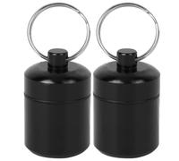 Alomejor 2 Pcs Mini Conteneur De Médecine Boîte en Alliage D'aluminium Étanche Pilule Boîte Petite Poche Conteneur De Pilules pour Sports de Plein Air et Utilisation Quotidienne