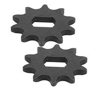 Alomejor 2 pièces 10 Dents pignon d'engrenage de Moteur 420 modèle pignon de chaîne de Moteur en Acier avec Trou intérieur 12x17mm pour Scooter électrique