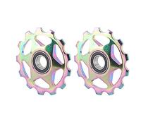 Alomejor 2 Pièces 11T Poulie de Dérailleur Arrière Poulie en Alliage D'aluminium Roue pour Dérailleur Arrière Modèle de Couleur de Nappe D'huile