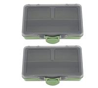 Alomejor 2 Pièces Boîte à Outils de Pêche Mini Boîte de Rangement en PP pour Le Stockage et L'organisation des Accessoires de Pêche(1 Cellule)